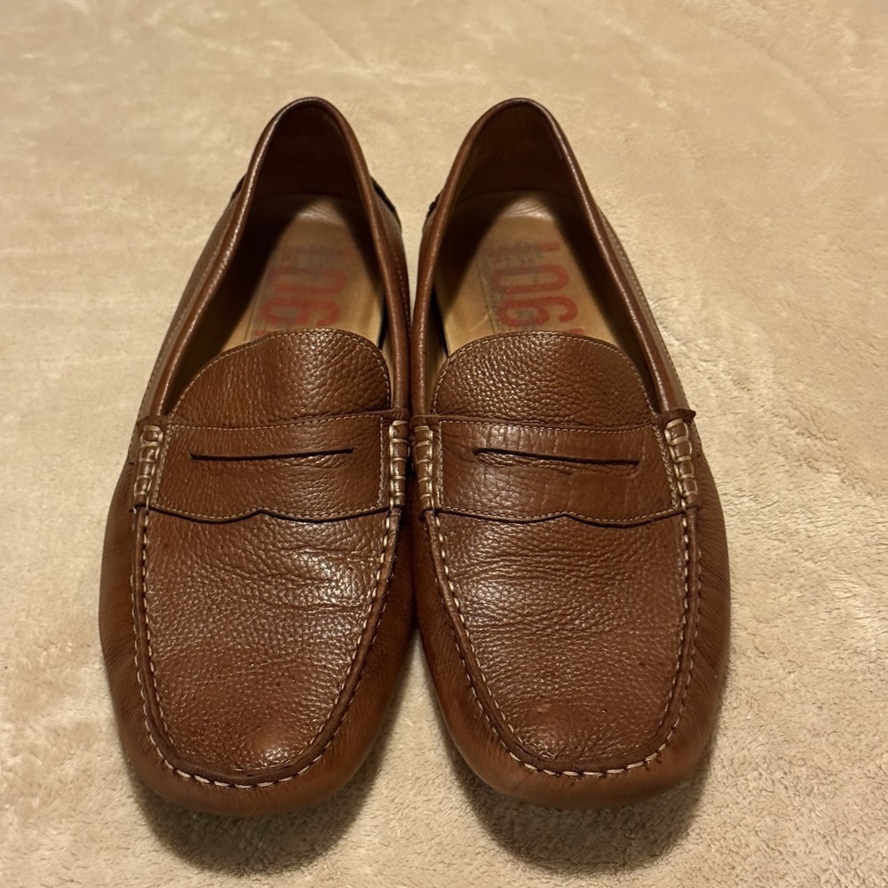 1901 Nordstrom Men's Pebbled Grain Leather Penny Driving Loafers Size 13M